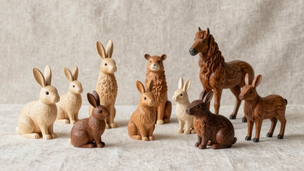 best natural wooden animal figurines