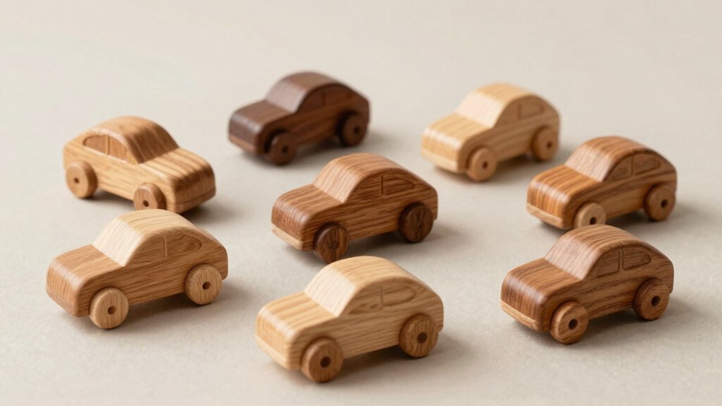 best natural wooden cars for pretend play