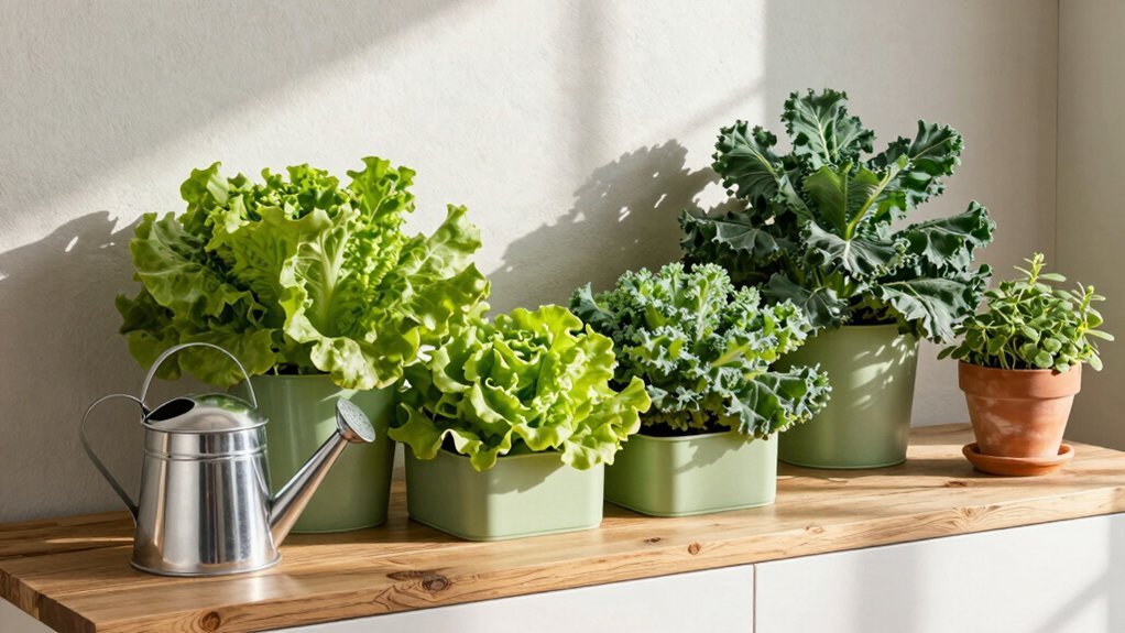 indoor salad gardening in small spaces