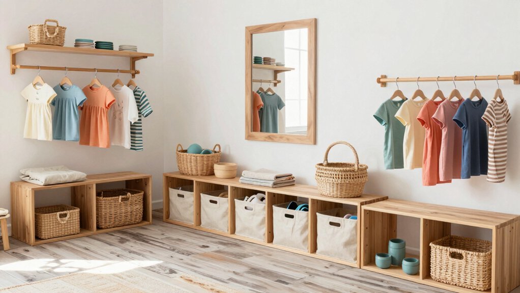 montessori inspired dress up storage solutions