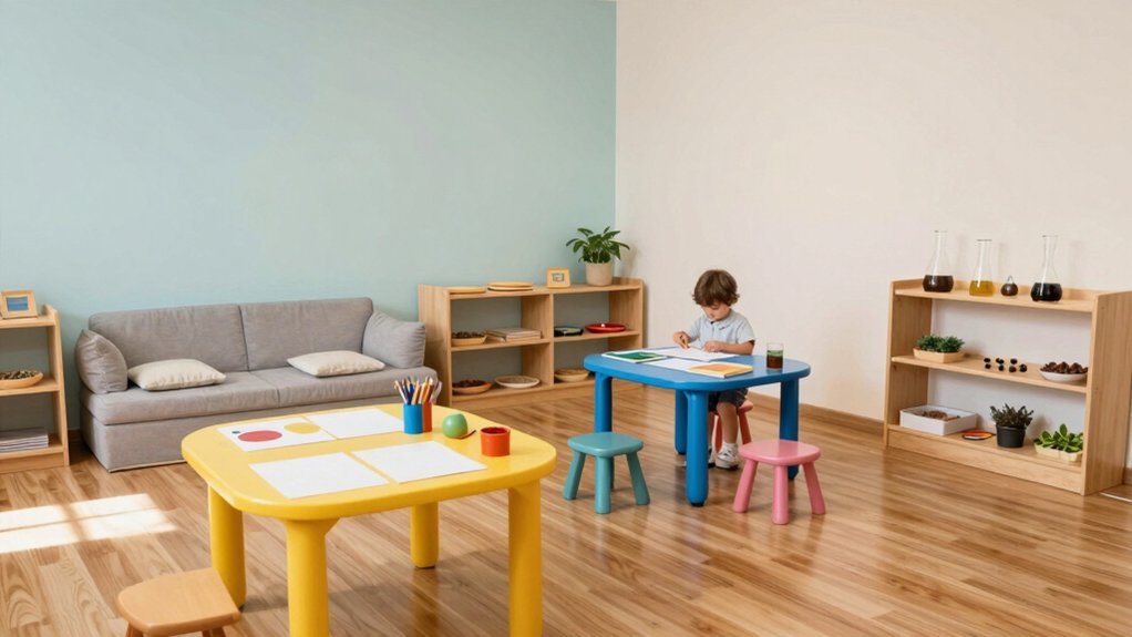 movable zones calm montessori