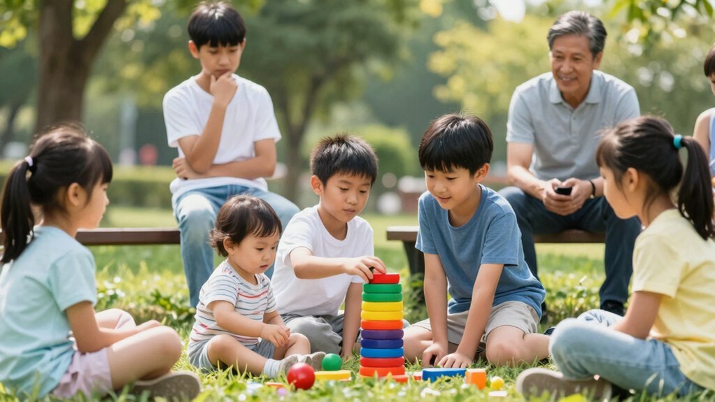 observation of older peers accelerates cognitive development
