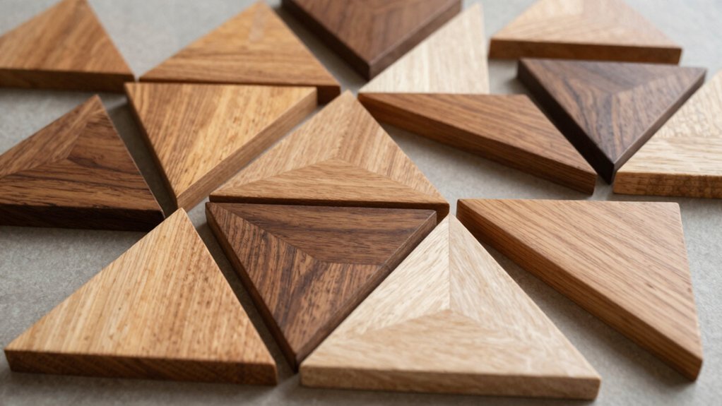 top wooden constructing triangles