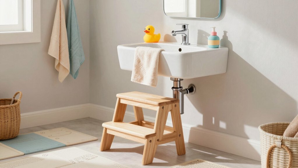 two tier stools and extensions for accessibility