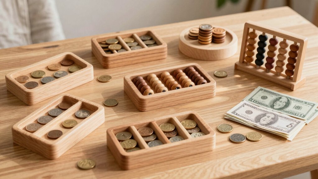 wooden money and coin activities list