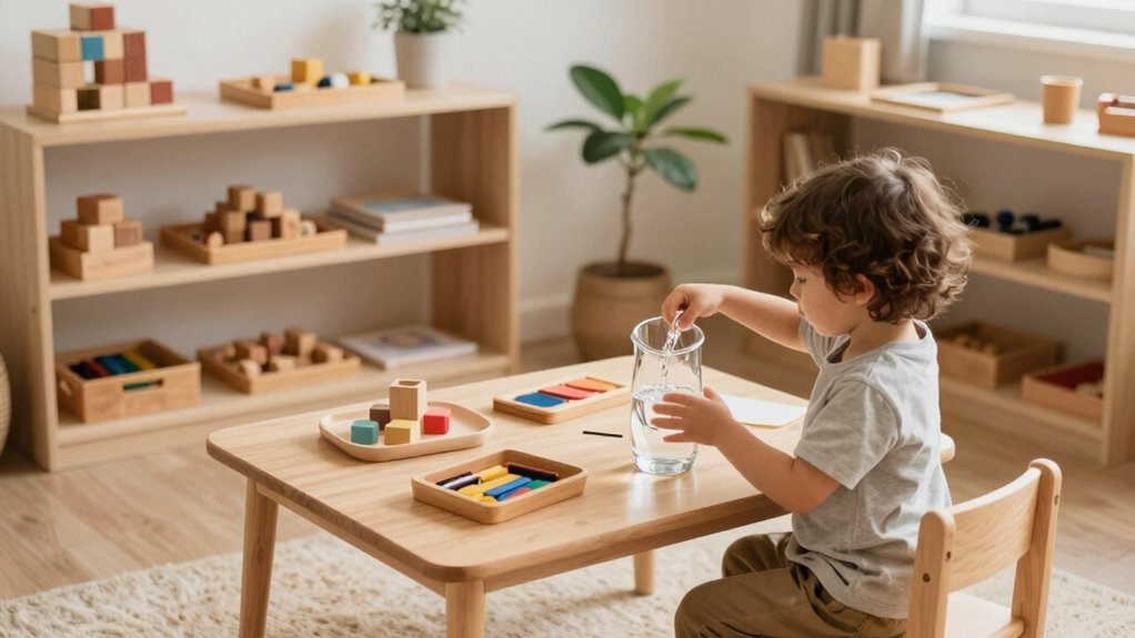 child sized montessori learning environment