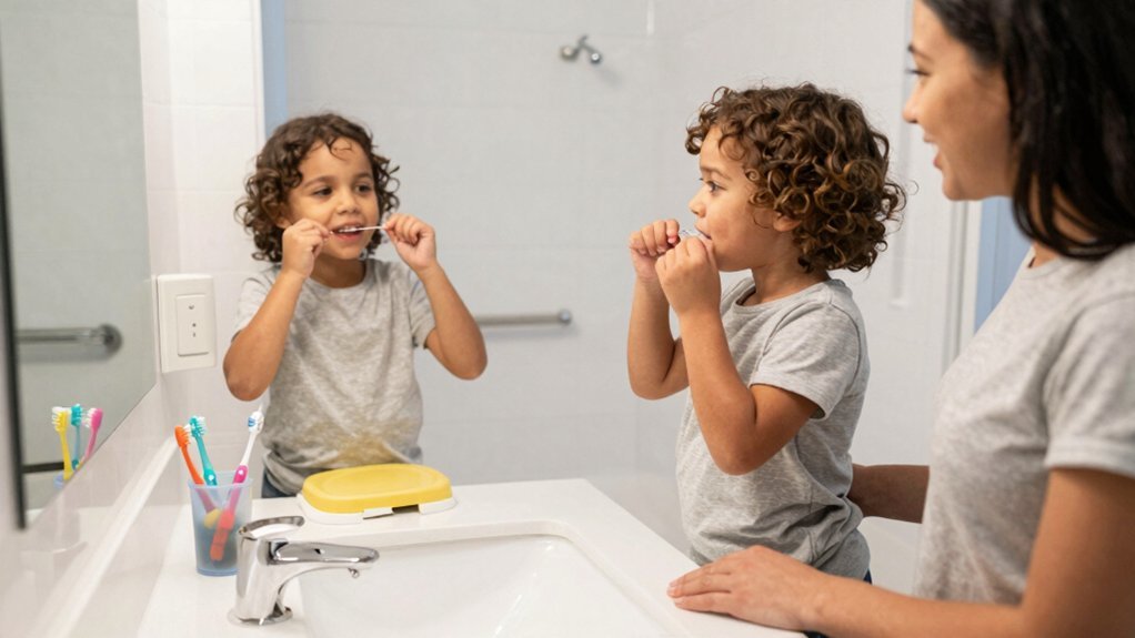 flossing starts ages six onward