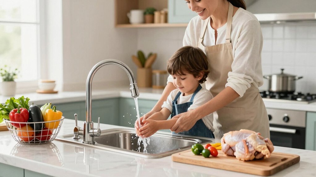 handwashing surfaces separation temperature