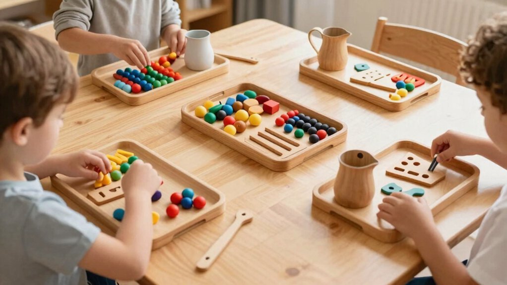 independent montessori tray setup fosters autonomy