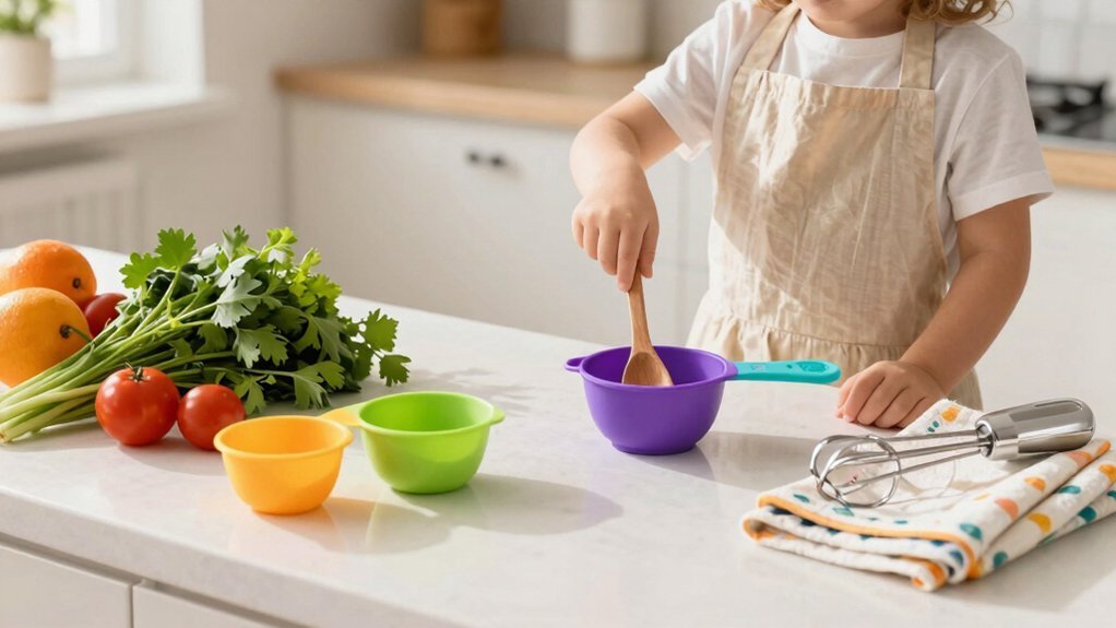kid sized safe easy grip utensils