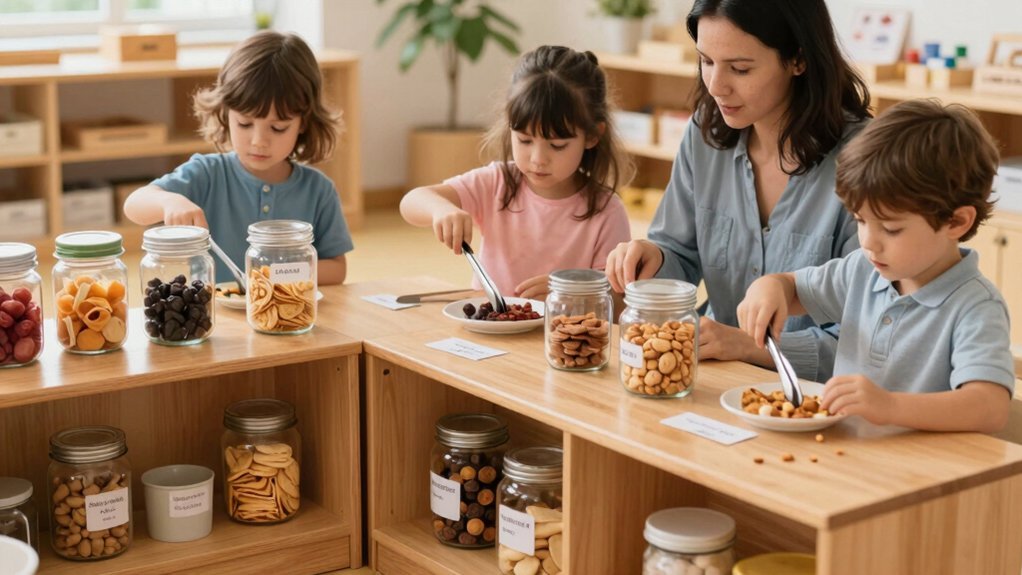 low cabinet two snack choices