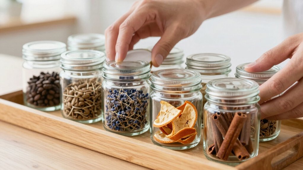 montessori smelling jars setup