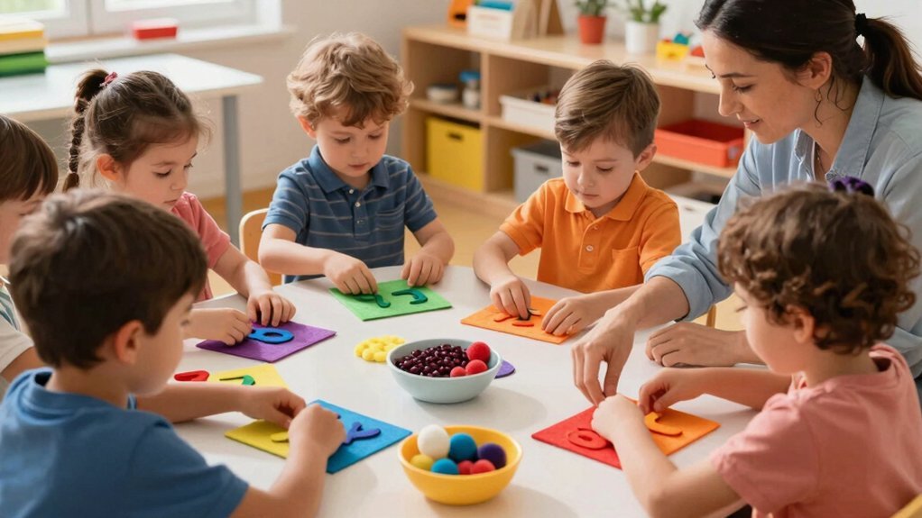 multi sensory letter routine with manipulatives