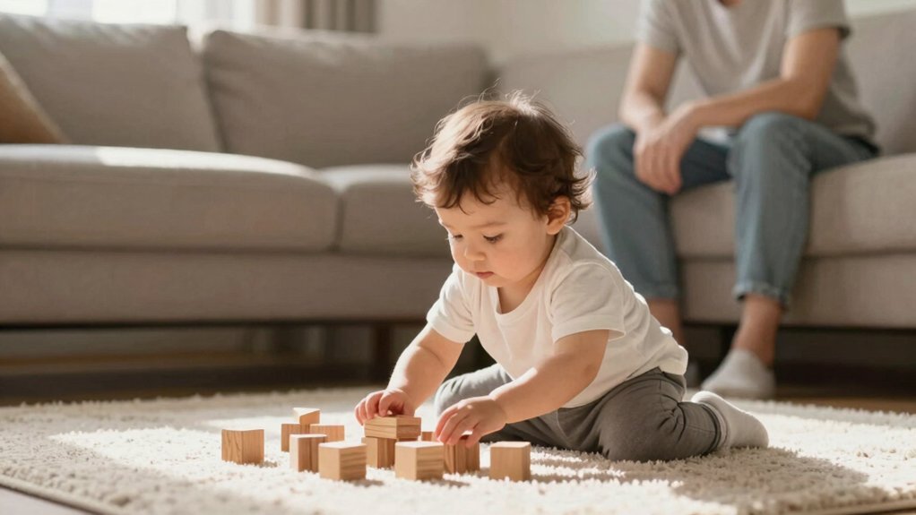 observing toddler without interference