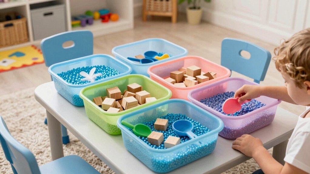 safe play space with materials setup