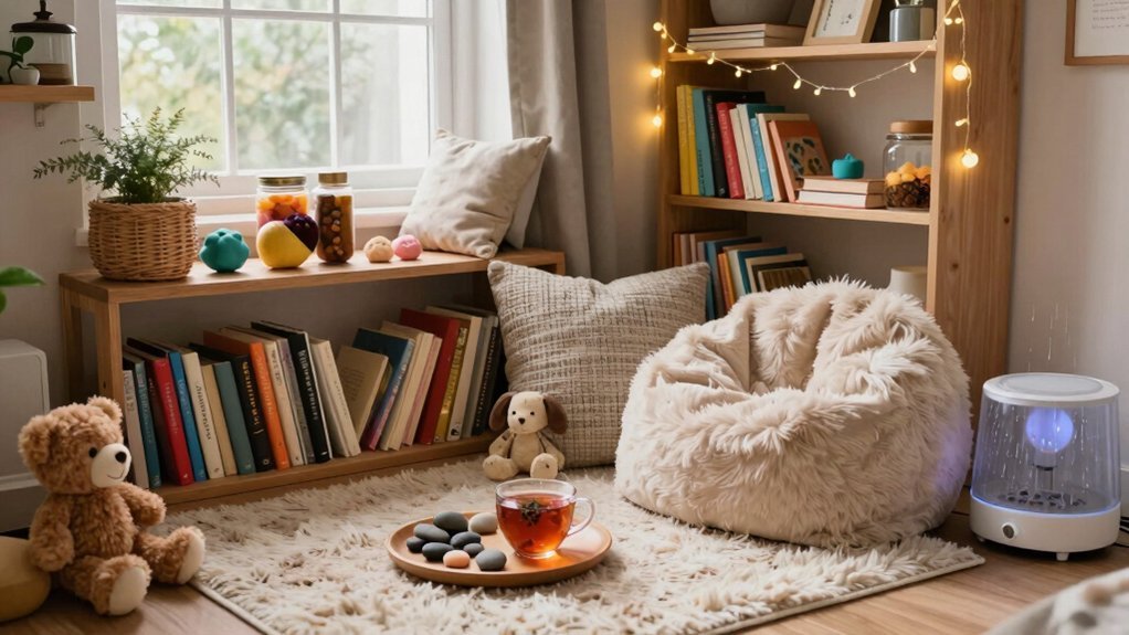 sensory rich home reading corner